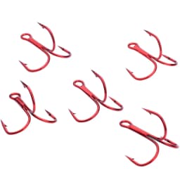 20PCS/Lot Red Anchor Hook High Carbon Steel Barbed Treble Hook Fishing Tackle Tool Accessories Sea Fishing Wild Fishing