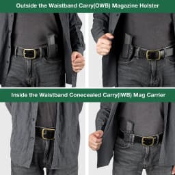 Universal Magazine Holster IWB/OWB Conceal Carry Mag Holster Kydex Mag Holder for 9mm/.40 Double Stack G17 G19 Hunting Accessory