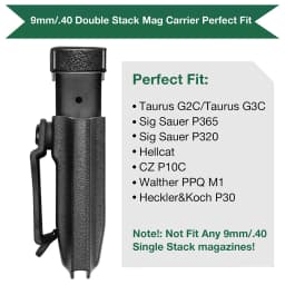 Universal Magazine Holster IWB/OWB Conceal Carry Mag Holster Kydex Mag Holder for 9mm/.40 Double Stack G17 G19 Hunting Accessory
