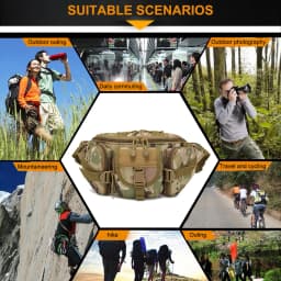 Fanny Pack High Quality Outdoor Sports Waist Pouch Multipurpose Belt Bags for Camping Hiking Traveling Running Fishing