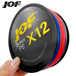 JOF Braided Fishing Line 12 Strands 9 Strands Multifilament PE Super Strong Japanese Line Carp 100M 300M 500M 20lb-92lb