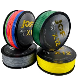 JOF Braided Fishing Line 12 Strands 9 Strands Multifilament PE Super Strong Japanese Line Carp 100M 300M 500M 20lb-92lb