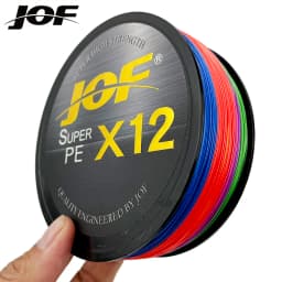 JOF Braided Fishing Line 12 Strands 9 Strands Multifilament PE Super Strong Japanese Line Carp 100M 300M 500M 20lb-92lb
