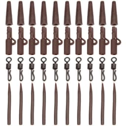 40Pcs Carp Fishing Accessories Lead Clip Quick Change Snap Swivel Tail Anti Tangle Sleeves Carp Rig Coarse Fishing Tackle Pesca