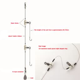 MNFT 100Pcs Luminous 3 Way Durable Fishing Swivels Sea Fishing Accessories Rolling Swivels Connector Sea Fishing Hook Size L S