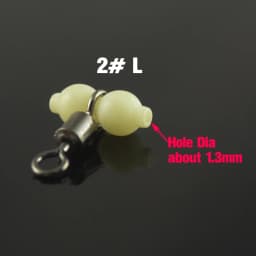 MNFT 100Pcs Luminous 3 Way Durable Fishing Swivels Sea Fishing Accessories Rolling Swivels Connector Sea Fishing Hook Size L S