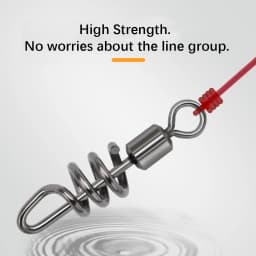 DNDYUJU 20-100pcs Fishing Rolling Swivel With Screwed Snap Stainless Steel Solid Ring Connector Fishhook Lures Fishing goods
