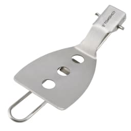 Tomshoo Stainless Steel Folding Spatula Turner for Outdoor Camping Hiking BBQ Picnic Cooking Mini Pancakes Bread Steak Flat
