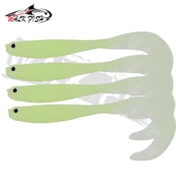 WALK FISH 4PCS Jigging Wobblers Fishing Lure 12.5cm 5.5g Shad T-tail Soft Bait Artificial Silicone Lures Bass Pike Fishing