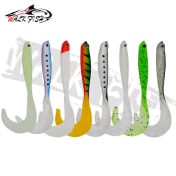 WALK FISH 4PCS Jigging Wobblers Fishing Lure 12.5cm 5.5g Shad T-tail Soft Bait Artificial Silicone Lures Bass Pike Fishing