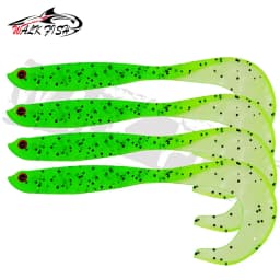 WALK FISH 4PCS Jigging Wobblers Fishing Lure 12.5cm 5.5g Shad T-tail Soft Bait Artificial Silicone Lures Bass Pike Fishing