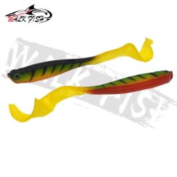 WALK FISH 4PCS Jigging Wobblers Fishing Lure 12.5cm 5.5g Shad T-tail Soft Bait Artificial Silicone Lures Bass Pike Fishing