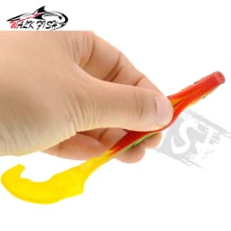WALK FISH 4PCS Jigging Wobblers Fishing Lure 12.5cm 5.5g Shad T-tail Soft Bait Artificial Silicone Lures Bass Pike Fishing