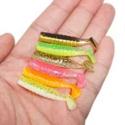 OUTKIT 10Pcs/lot Wobblers Rockfishing Soft Lures Rubber Soft Baits 4cm 1g Fishing Soft Worm Artificial Baits Bass Silicone Fish