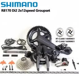 Shimano ULTEGRA Di2 R8170 2x12s Groupset Di2 R8100 Crankset 11-30T 11-34T Cassette FD RD R8150 Derailleur For Road Bike Groupset