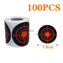 100 Sheet Sticker Targets Splatter Splash Amp Reactive Per Roll 7.50cm Self-Adhesive Colors Impact Shooting (Bullet Eye)