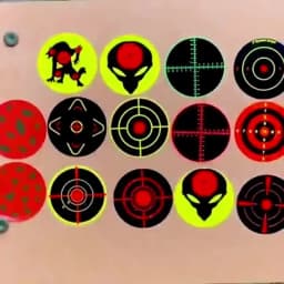 100 Sheet Sticker Targets Splatter Splash Amp Reactive Per Roll 7.50cm Self-Adhesive Colors Impact Shooting (Bullet Eye)