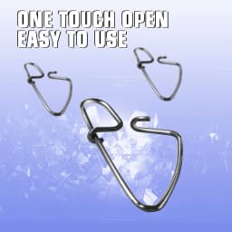 FishTrip Crosslock Snap Ball Bearing Swivels Stainless Steel Black Nickel 20~100Pack Interlock Snap Fishing Connector