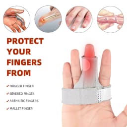 1 PCS Trigger Finger Splint, Adjustable Finger Support Brace Bonus Fastening Tape for Alleviating Finger Locking,Popping,Bending