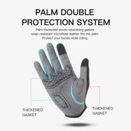 Outdoor Cycling Gloves Full Finger Shockproof Microfiber Wear Resistant Breathable Anti-sweat Touchscreen Motorbike Gloves Men