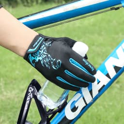 Outdoor Cycling Gloves Full Finger Shockproof Microfiber Wear Resistant Breathable Anti-sweat Touchscreen Motorbike Gloves Men