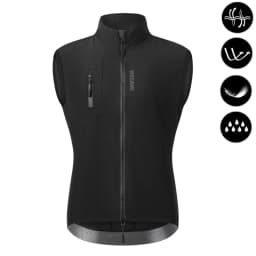 WOSAWE Ultralight Men's Cycling Windbreaker Windproof Jacket Bike Vest Water Resistant MTB Road Bicycle Long Jersey 2 Pockets
