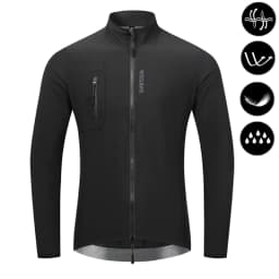 WOSAWE Ultralight Men's Cycling Windbreaker Windproof Jacket Bike Vest Water Resistant MTB Road Bicycle Long Jersey 2 Pockets