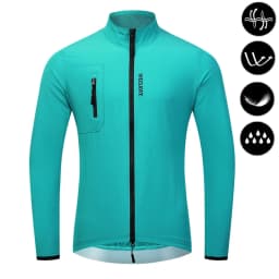 WOSAWE Ultralight Men's Cycling Windbreaker Windproof Jacket Bike Vest Water Resistant MTB Road Bicycle Long Jersey 2 Pockets