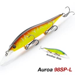 TSURINOYA 98SP Suspending Minnow Fishing Lure AURORA 98mm 10g Max 2.2m  Long Casting Bass Pike Jerkbait Hard Bait