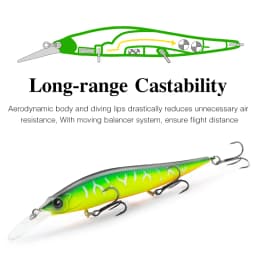TSURINOYA 98SP Suspending Minnow Fishing Lure AURORA 98mm 10g Max 2.2m  Long Casting Bass Pike Jerkbait Hard Bait