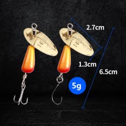 MAGBLUE 1pcs Rotating Spinner Fishing Lure Spoon Sequins metal baits Wobblers Bass Pesca Hand shaker Makou Bass Fishing Tackle
