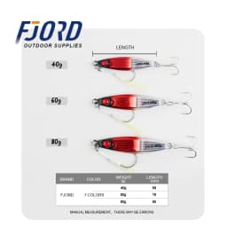 FJORD Rattle Metal Jig Fishing Lure 40g 60g 80g Night Light Jigging Shore Casting Swimbait New 2023 Sea Saltwater Fishing Tackle