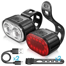 BUCKLOS Bike Lighting Front/Rear/Set Lights Bicycle Lamp Led Cycling Light Bike Lighting for Bicycle MTB Front Taillight Lantern