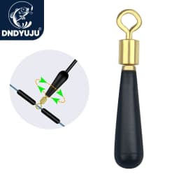 DNDYUJU 50X Fishing Gear Block Rotation Drift Fishing Floats Accessory Bobber Copper Rubber Tools Fish Float Fishing Float Base