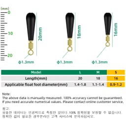 DNDYUJU 50X Fishing Gear Block Rotation Drift Fishing Floats Accessory Bobber Copper Rubber Tools Fish Float Fishing Float Base