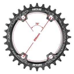 Deckas 96bcd Mountain bicycle Chainring BCD 96mm Asymmetry 32/34/36/38T Crown Plate Parts For M7000 M8000 M4100 M5100 bike crank