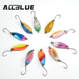 BLUX Fishing Lure 3g Mini Metal Spoon Area Trout Colorful Brass Copper Bait Freshwater Stream Tackle for Chub Perch Salmon