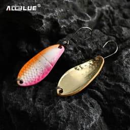 BLUX Fishing Lure 3g Mini Metal Spoon Area Trout Colorful Brass Copper Bait Freshwater Stream Tackle for Chub Perch Salmon