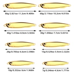 1pcs Japanese Metal Lure Bait  Strong Fish Induction 7g-30g 40g 3 Color Metal Fishing Lure Zinc Alloy Long Bait Bionic Fake Bait