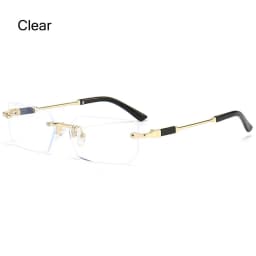 Trendy Rimless Sunglasses for Women Men Rectangle Fashion Shades Small Square UV400 Sun Glasses For Female Male Traveling Oculos