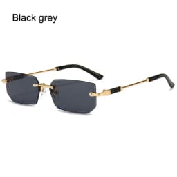 Trendy Rimless Sunglasses for Women Men Rectangle Fashion Shades Small Square UV400 Sun Glasses For Female Male Traveling Oculos