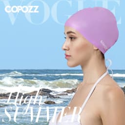 Copozz Men Elastic Swimming Hat Large Size Swimming Wear Professional Adults Waterproof Swimming Hat Silicone Swimming Caps