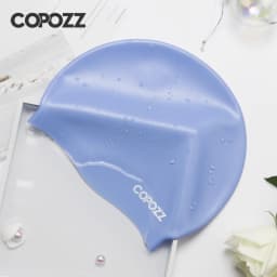 Copozz Men Elastic Swimming Hat Large Size Swimming Wear Professional Adults Waterproof Swimming Hat Silicone Swimming Caps