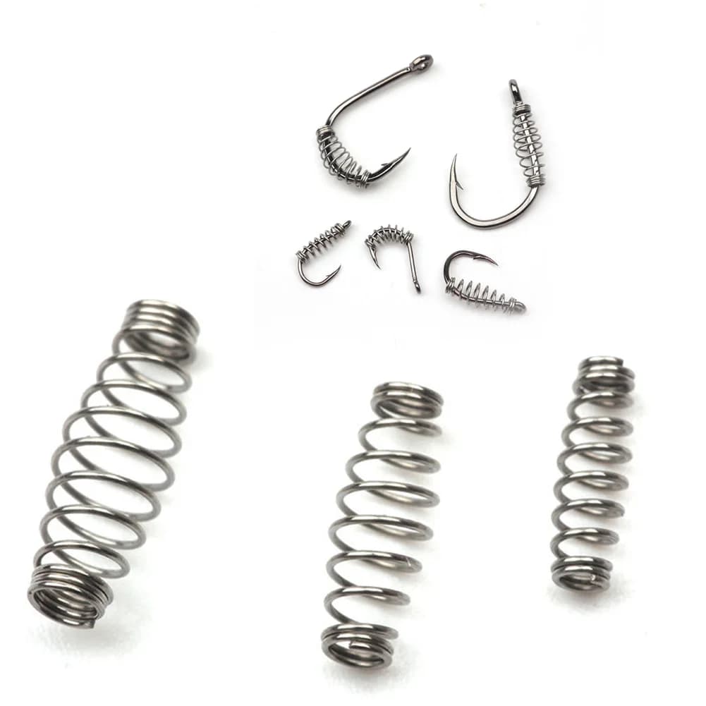 100Pcs Fish Hook Spring Bait Feeder Lure Trap Accessories Fishbait Feeder Tackle Carp Explosion Hooks Jig Fly Fishing Hook