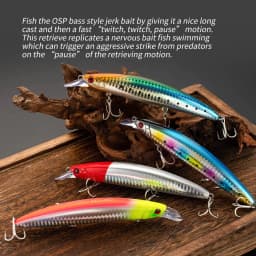 Long Casting Floating Jerkbait 130mm 23g Fishing Lure With Quality Hooks Wobbler Minnow For Seabass Perch Carp Pike