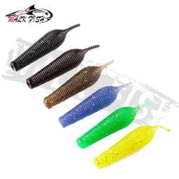 WALK FISH 6PCS 5cm 2.5g/0.09 Floating TPR Needle Swimbait Tail Soft Plastic Worm Carp Fishing Lure Artificail Bass Bait Wobblers