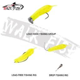 WALK FISH 6PCS 5cm 2.5g/0.09 Floating TPR Needle Swimbait Tail Soft Plastic Worm Carp Fishing Lure Artificail Bass Bait Wobblers