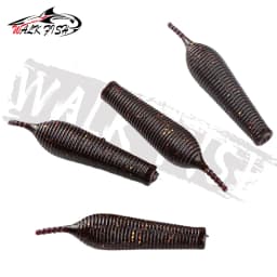WALK FISH 6PCS 5cm 2.5g/0.09 Floating TPR Needle Swimbait Tail Soft Plastic Worm Carp Fishing Lure Artificail Bass Bait Wobblers