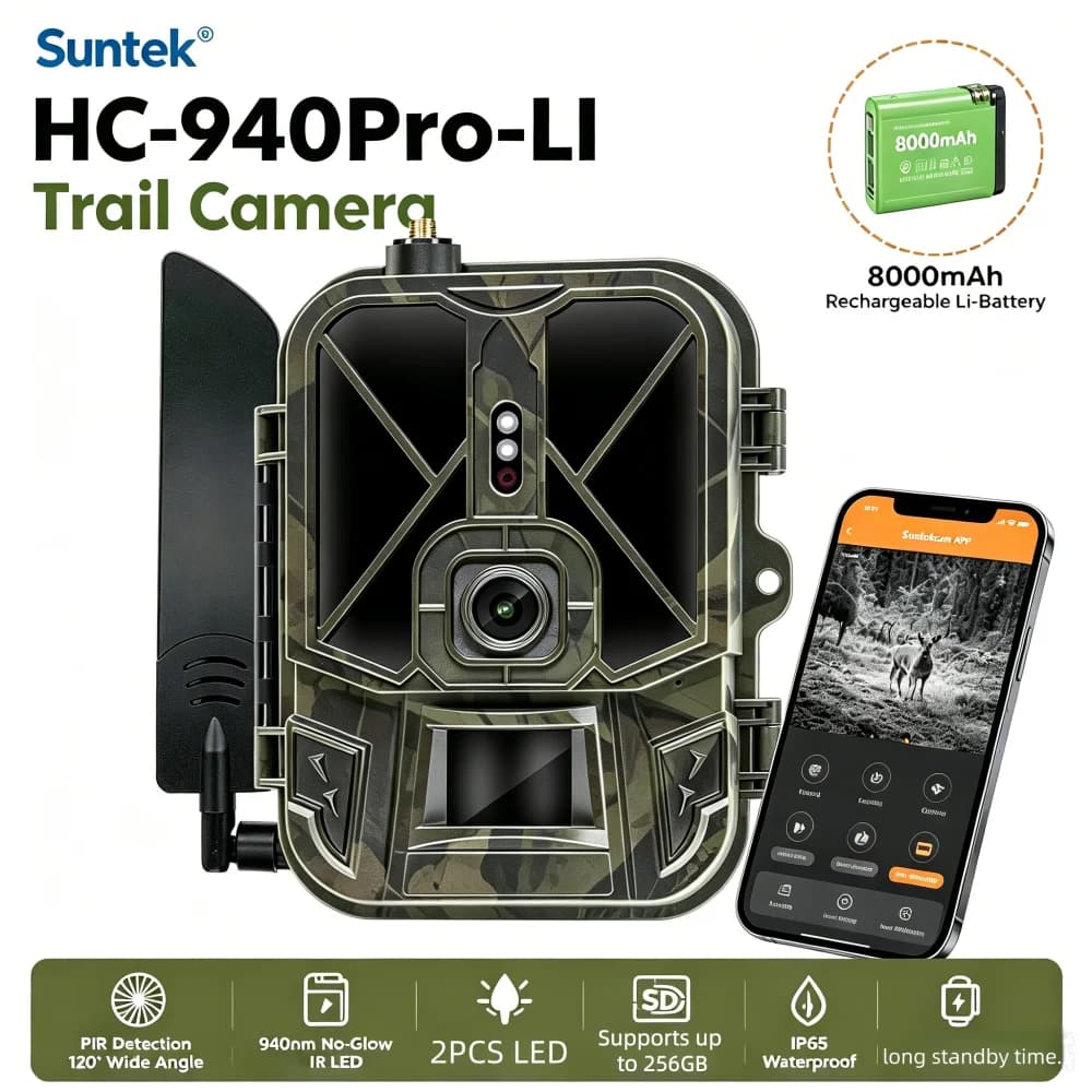 4G Live Video Lithium Battery Cellular Trail Camera With Built-in SIM Card 120MP 4K Wireless Game App Cloud Service Waterproof
