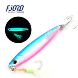 FJORD Flat Slow Glow Metal Jig Lead Fishing Lure Saltwter 20g 30g 40g 60g Shore Casting Artificial Bait Hooks Fishing Tackle